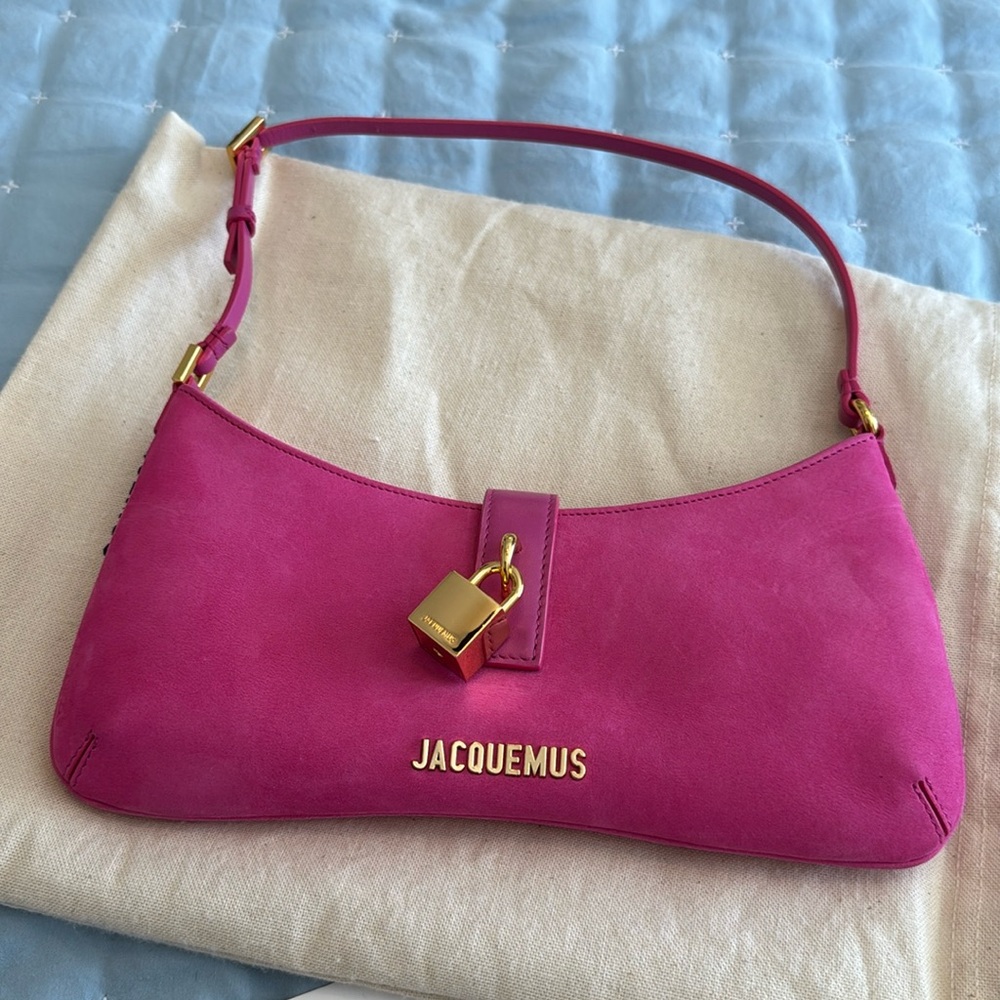 Jacquemus Pink Suede Shoulder Bag